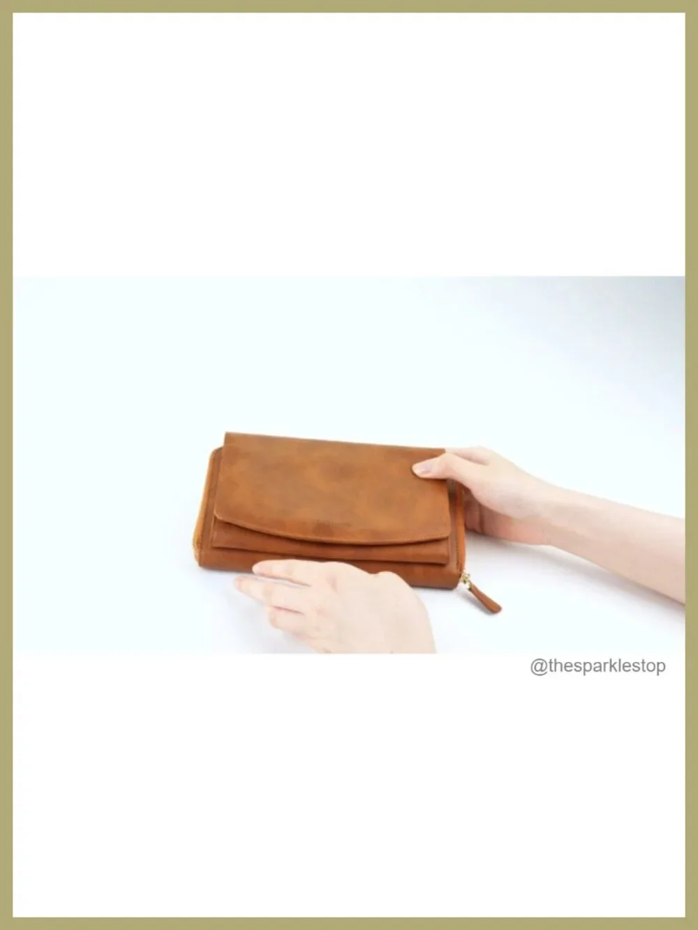 Vegan Leather Crossbody Wristlet Wallet with RFID Blocking